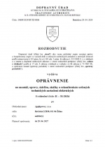Dopravný úrad - oprávnenie na montáž, opravy, údržbu, skúšky a rekonštrukcie na železničných dráhach